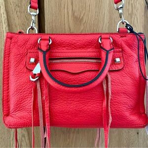 Rebecca Minkoff Micro Regan Satchel in Dragon Fruit NWT